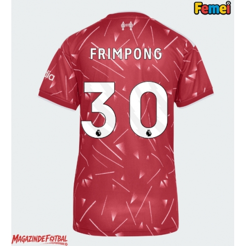 Liverpool Jeremie Frimpong #30 Tricou Fotbal Replică 2026-27 Femei Acasa Liverpool Jeremie Frimpong #30 Tricou Fotbal Replică 2026-27 Femei Acasa